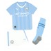 Otroški Nogometni dresi Manchester City Phil Foden #47 Domači 2023-24 Kratek Rokav (+ Kratke hlače)
